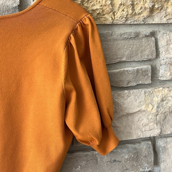 Eva Mendes Mustard Yellow Square Neck Crop Top Size Large - Picture 9 of 12